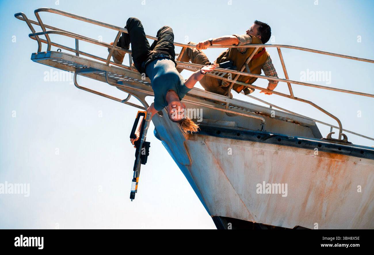 Jurassic World Rebirth è un film di fantascienza statunitense diretto da Gareth Edwards e scritto da David Koepp. È un sequel autonomo di Jurassic World Dominion (2022), il quarto film di Jurassic World e il settimo capitolo complessivo della serie Jurassic Park. Foto Stock