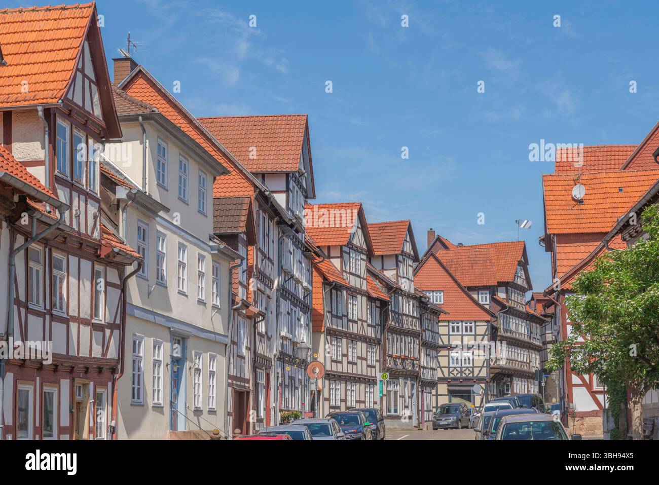 Centro storico di Allendorf con case in legno senza fine, Bad Sooden-Allendorf, Werra-Meissner-Kreis, Assia, Germania, Europa Foto Stock