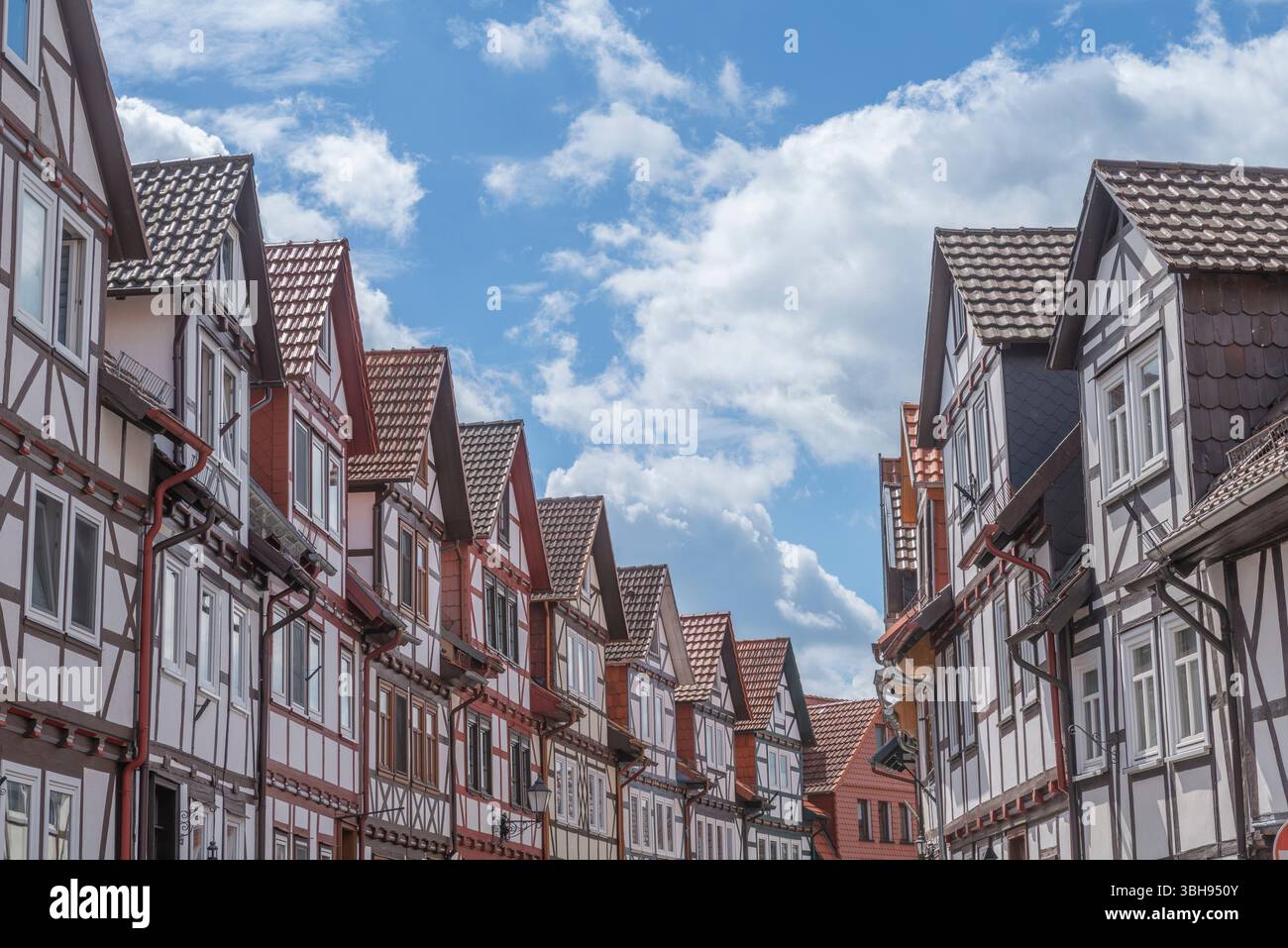 Centro storico di Allendorf con case in legno senza fine, Bad Sooden-Allendorf, Werra-Meissner-Kreis, Assia, Germania, Europa Foto Stock