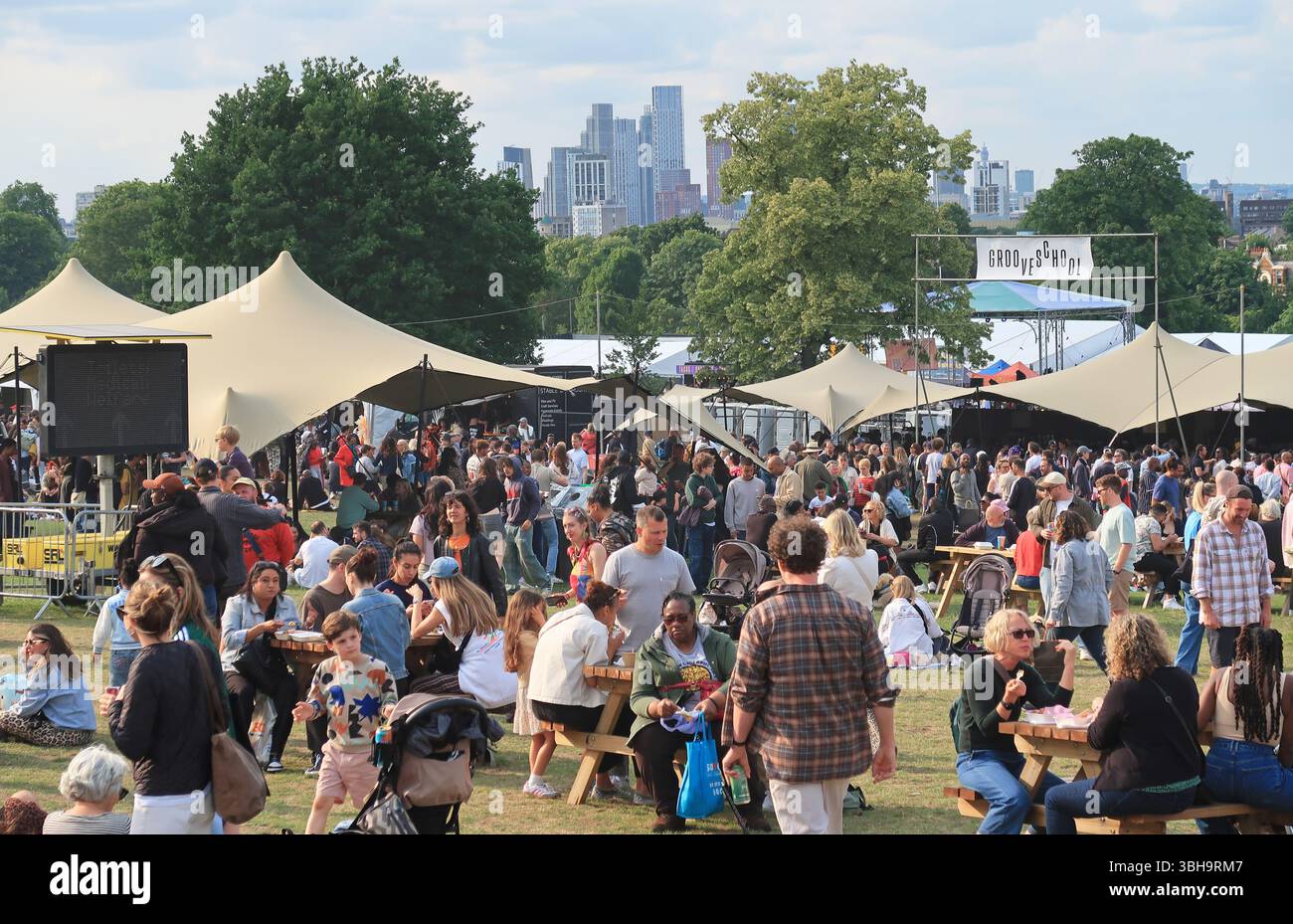 Lambeth Country Show, giugno 2025, Brockwell Park, Herne Hill, Londra. Parte della serie di eventi musicali dal vivo di Brockwell in questo popolare parco di Londra sud. Foto Stock