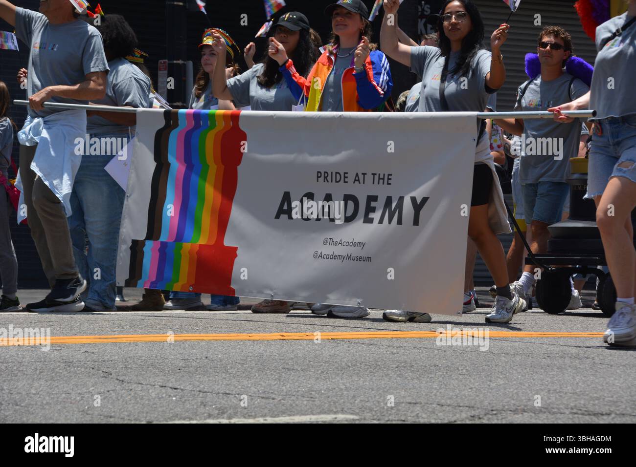 Los Angeles, California, Stati Uniti. 8 giugno 2025. Pride Parade a Los Angeles, California, Stati Uniti. A LA Pride Parade, Hollywood, CALIFORNIA, 8 giugno 2025 crediti: Sharon Graphics/Alamy Live News Foto Stock