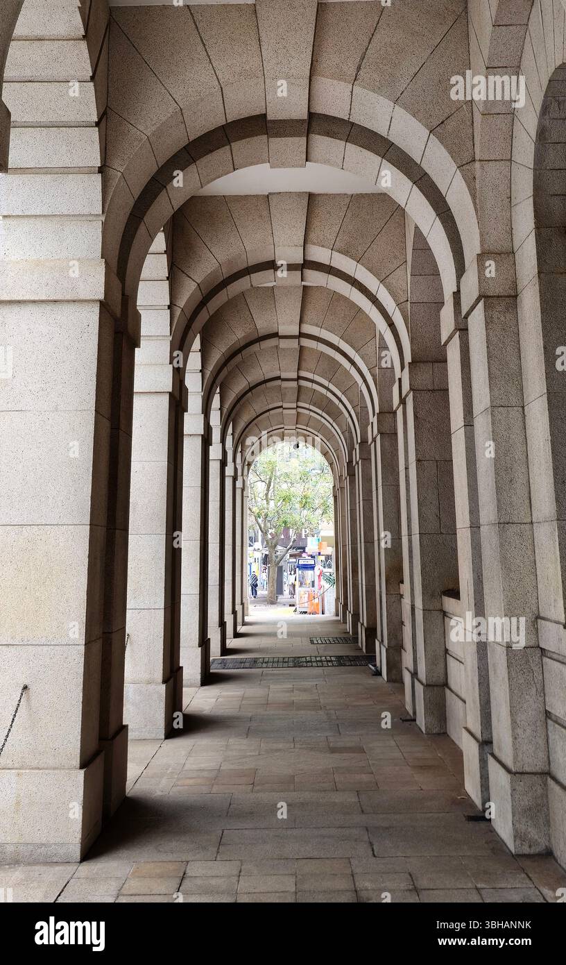 L'edificio della Corte d'appello di Hong Kong. - Immagine stock catturata con smartphone