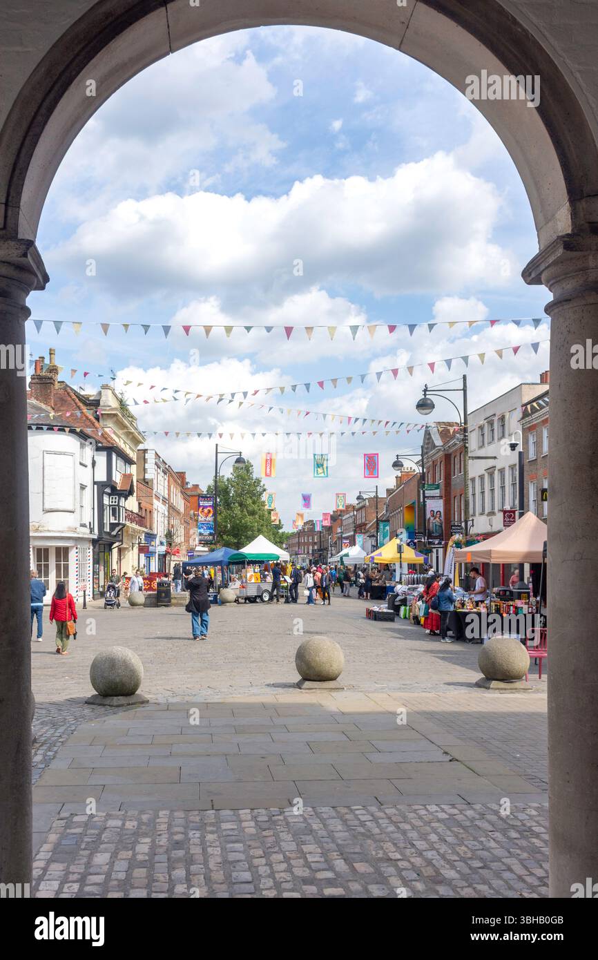 High Wycombe Market, High Street, High Wycombe, Buckinghamshire, Inghilterra, Regno Unito Foto Stock