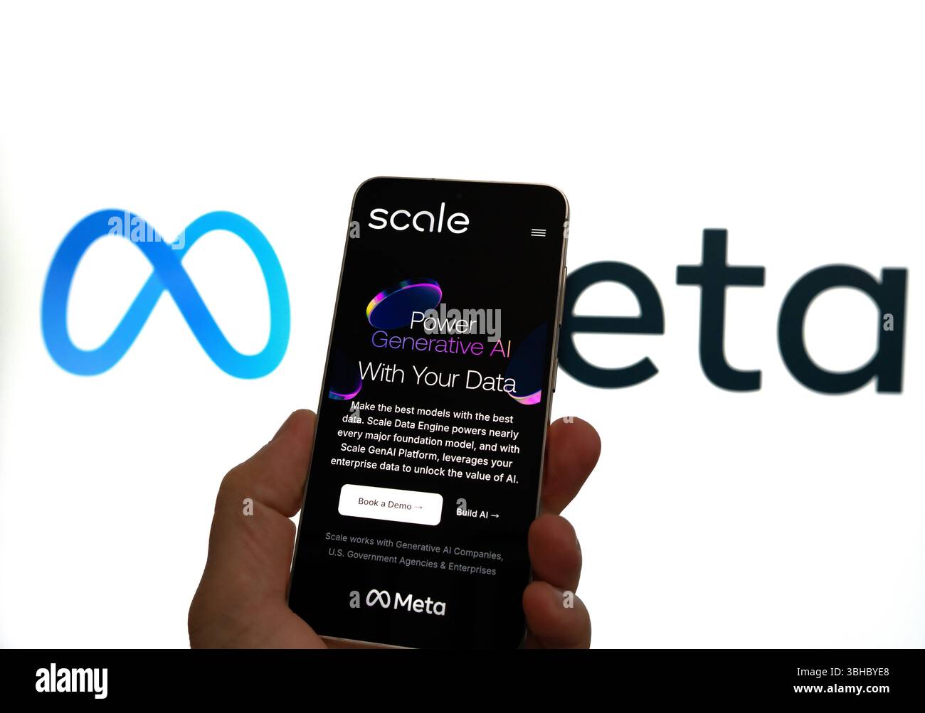 Meta Platforms e la startup coreana Scale ai Foto Stock