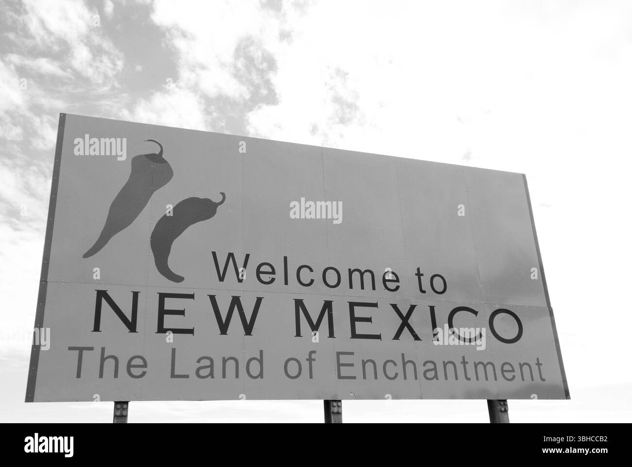 Primo piano del cartello Welcome to New Mexico. STATI UNITI. Foto Stock