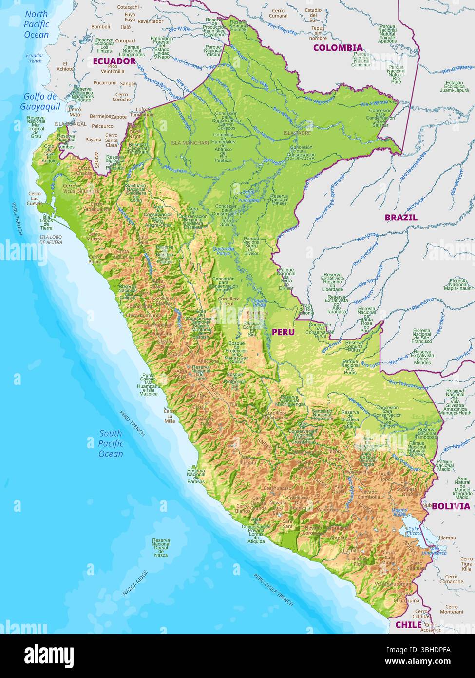 Mapa Del Peru Immagini Vettoriali Stock Pagina 2 Alamy