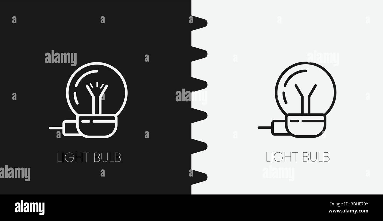 Lampadina con icona della spina Vector illustrazione semplice della grafica della lampada collegata Illustrazione Vettoriale