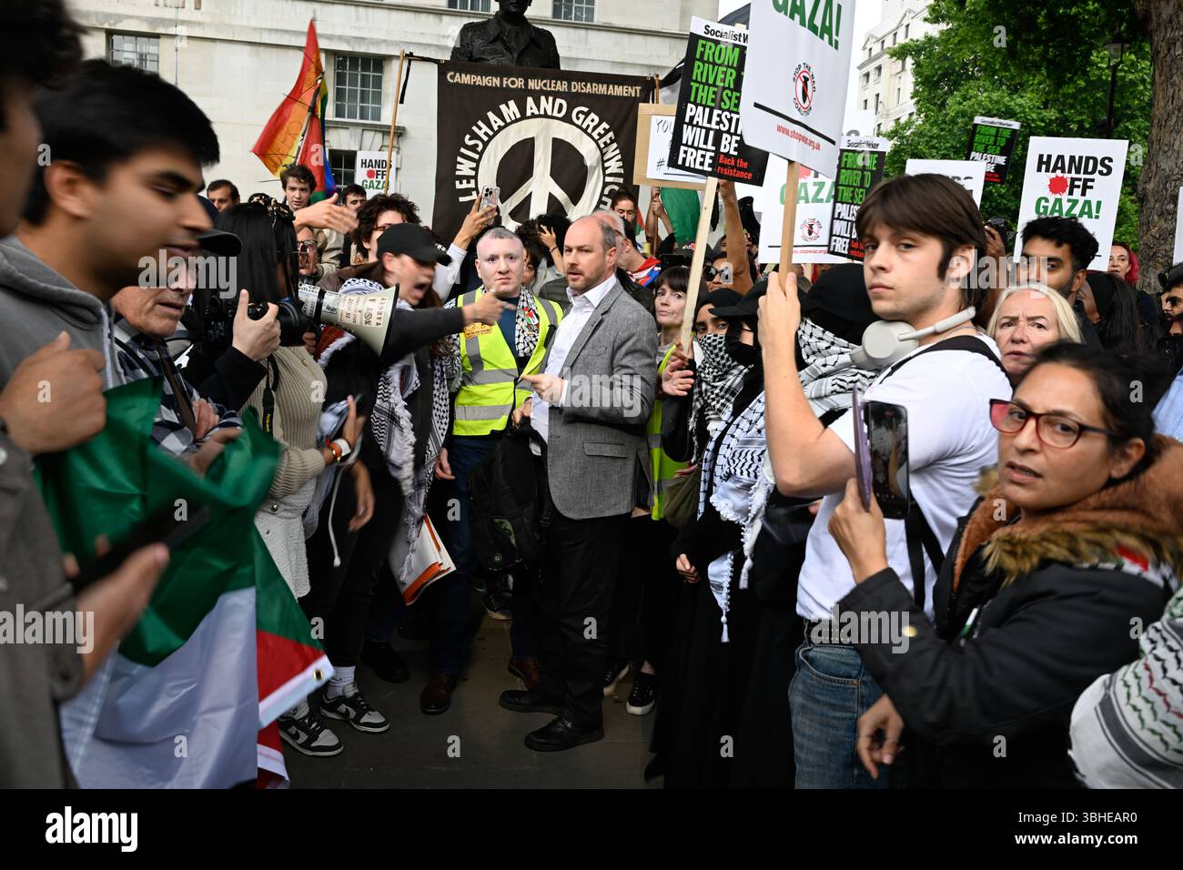 Londra, Regno Unito. 9 giugno 2025. Rilasciare la protesta delle navi della Freedom Flotilla Coalition a Downing Street - Londra - Regno Unito crediti: Monkey Butler Images/Alamy Live News Foto Stock