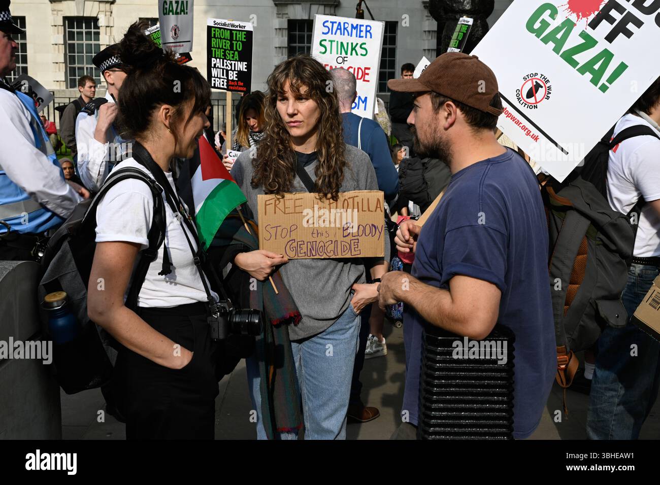 Londra, Regno Unito. 9 giugno 2025. Rilasciare la protesta delle navi della Freedom Flotilla Coalition a Downing Street - Londra - Regno Unito crediti: Monkey Butler Images/Alamy Live News Foto Stock