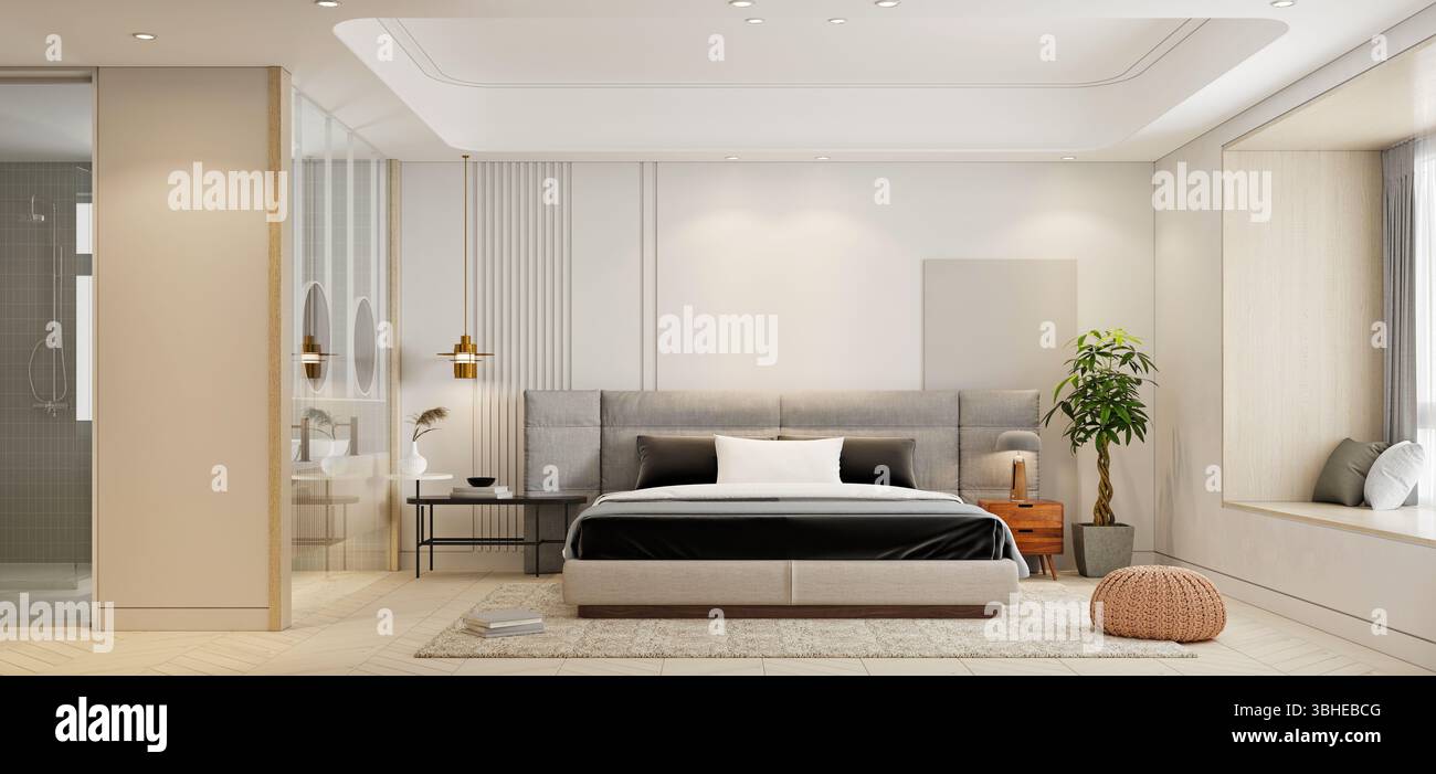 3D render camera hotel Foto Stock