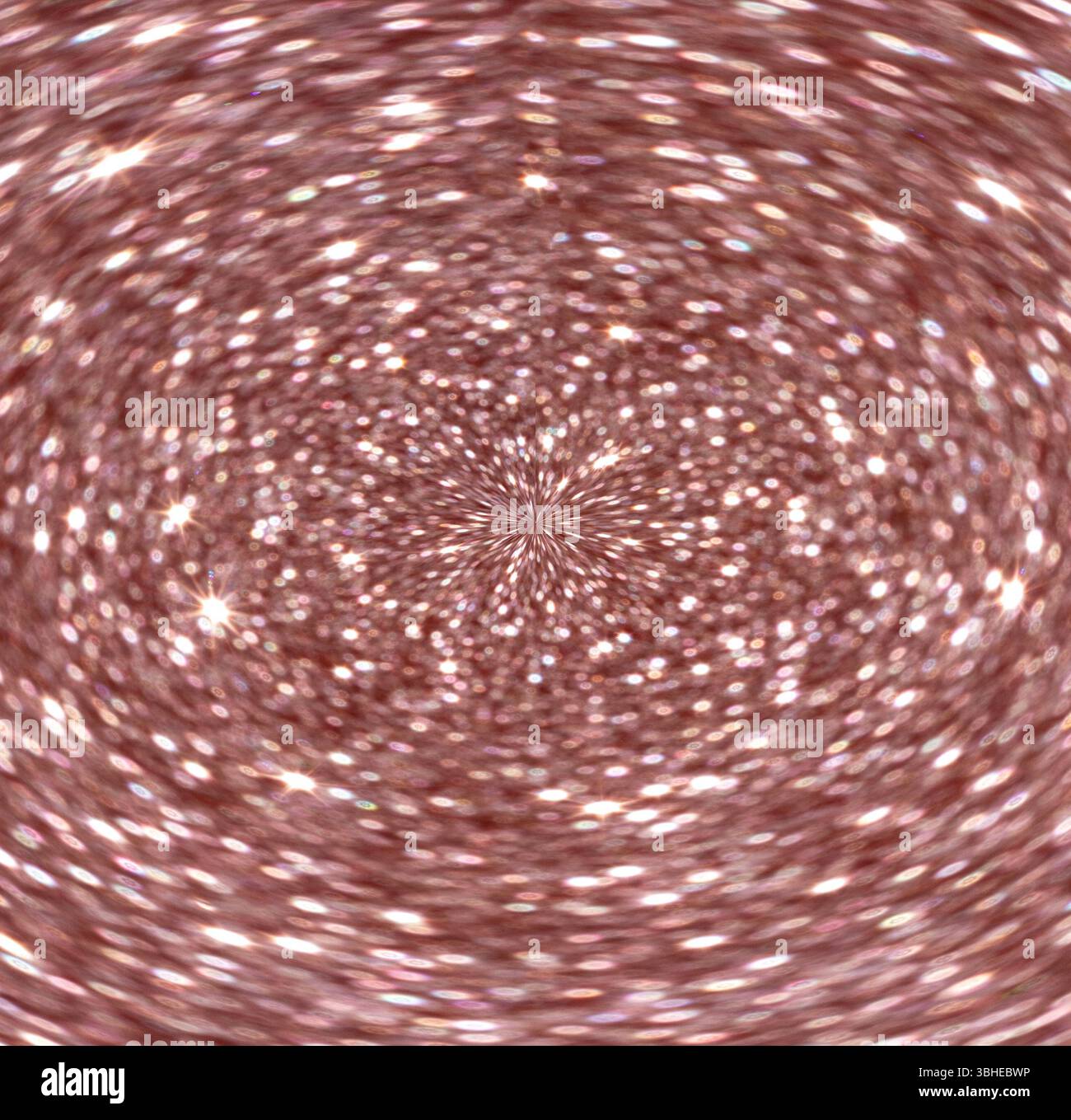 Vista ravvicinata dello sfondo con texture glitter oro rosa scintillante Foto Stock