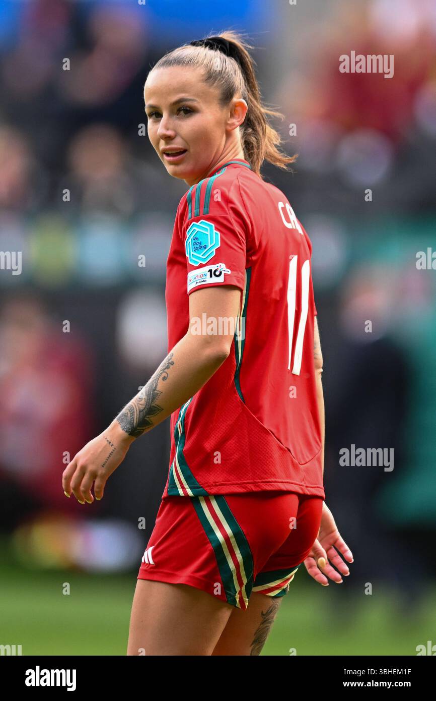 UEFA Women's Nations League Wales vs Italy Women Swansea.com Stadium, Swansea, Galles 03/06/2025 Foto Stock