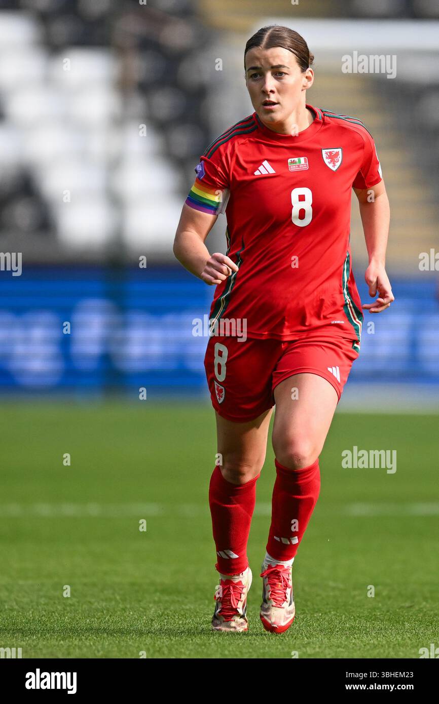 UEFA Women's Nations League Wales vs Italy Women Swansea.com Stadium, Swansea, Galles 03/06/2025 Foto Stock