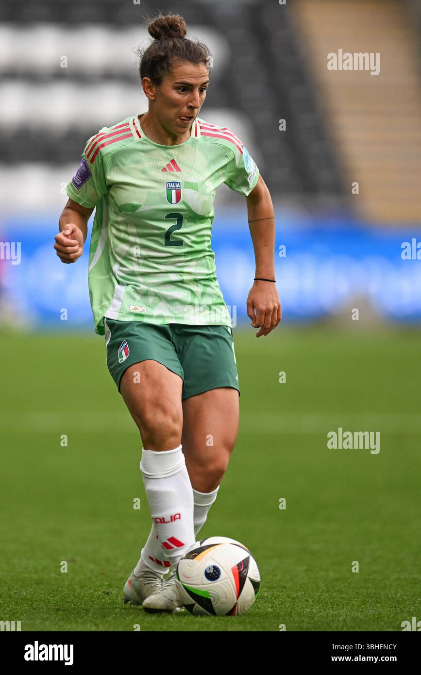 UEFA Women's Nations League Wales vs Italy Women Swansea.com Stadium, Swansea, Galles 03/06/2025 Foto Stock