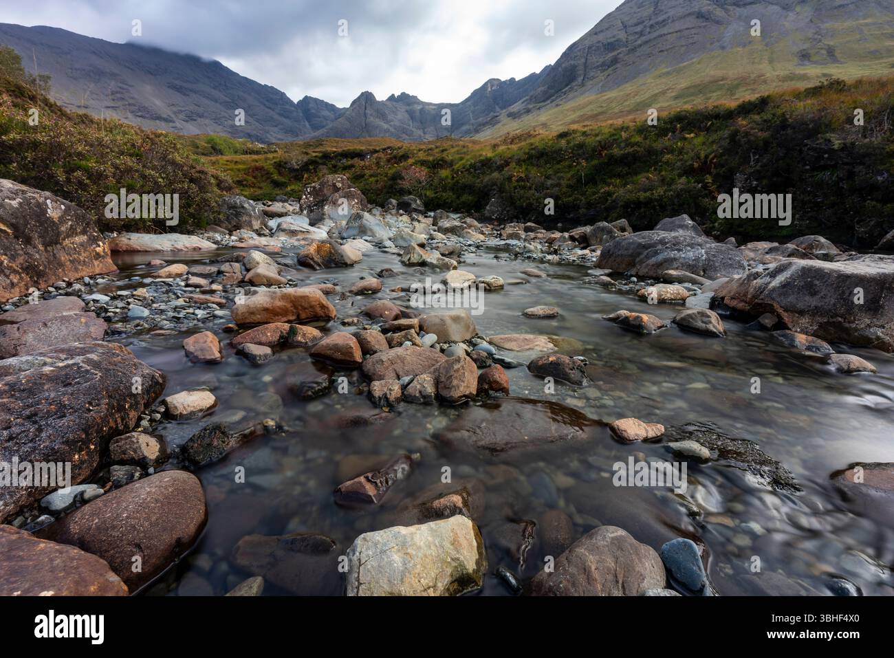 Paesaggio fluviale sull'isola di Skye, Foto Stock