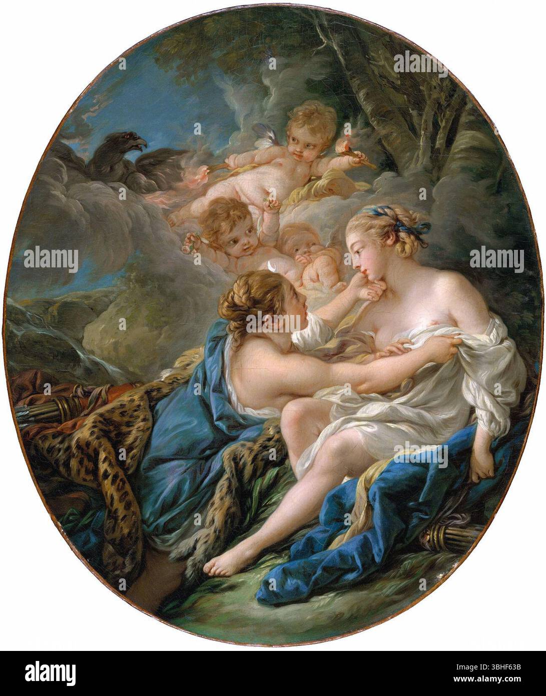 Giove, nella Guisa di Diana, e Callisto di Francois Boucher Foto Stock