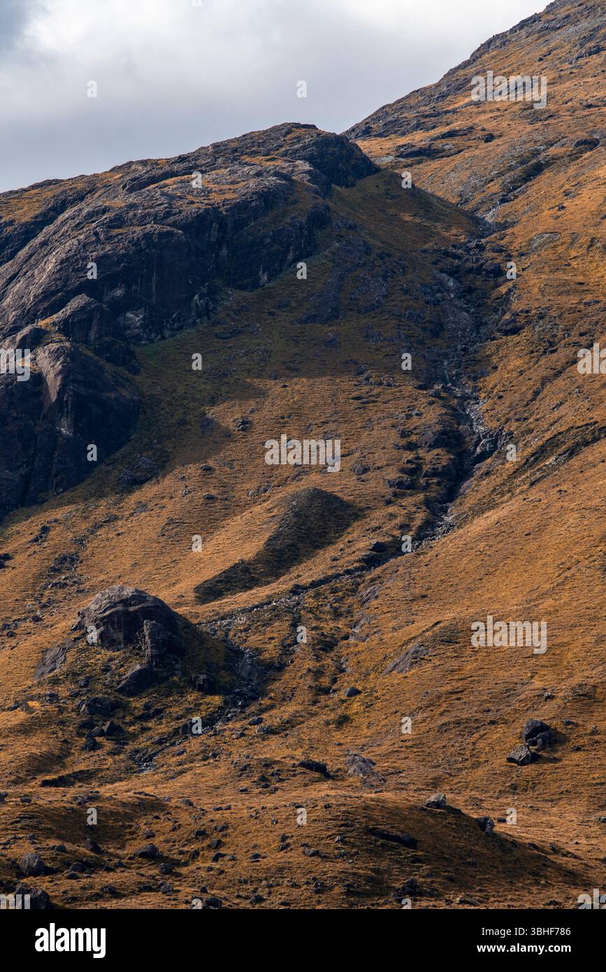 Strutture montane nell'isola di Skye, Scozia Foto Stock