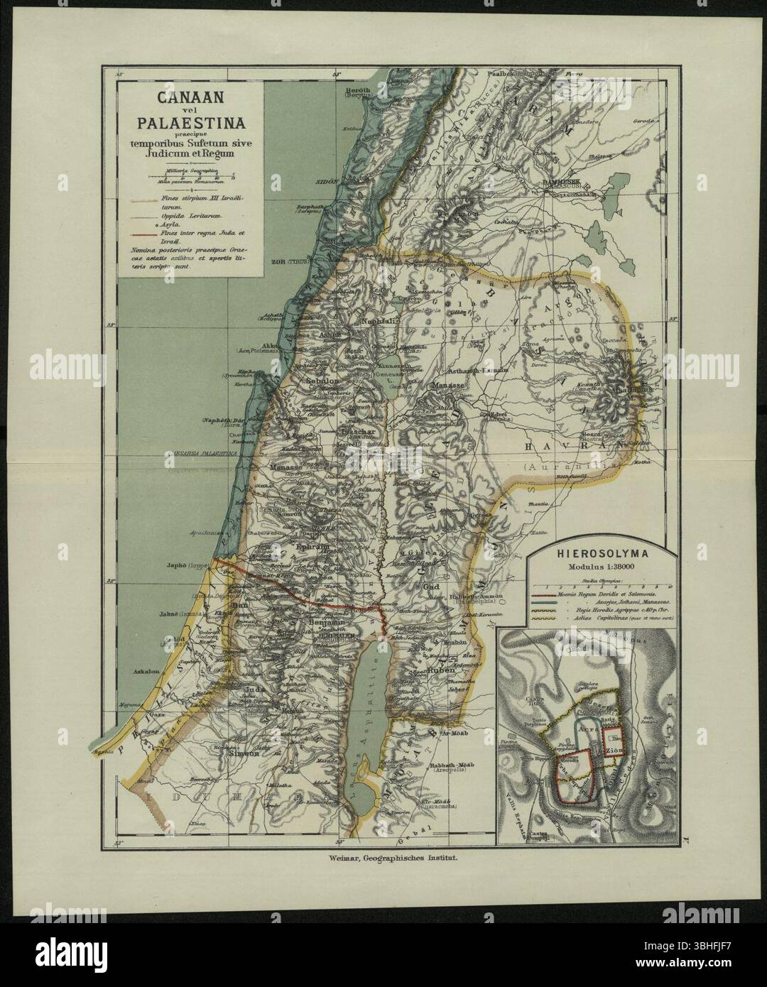 Karl Wolf, Canaan vel Palaestine praecipue temporibus Sufetum sive Judicum et Regum Foto Stock