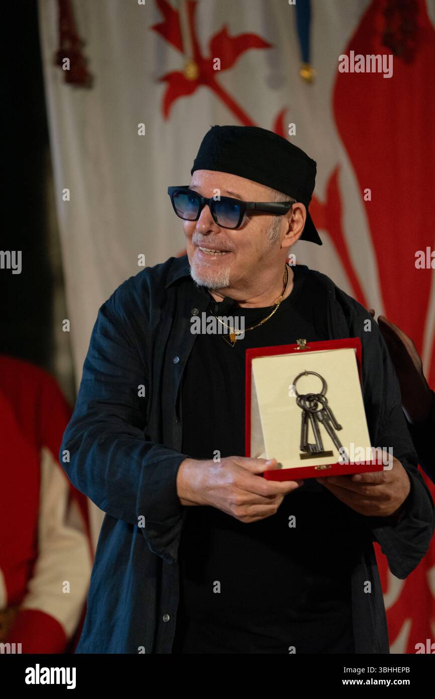 Vasco Rossi Riceve cavi della Città di Firenze Foto Stock