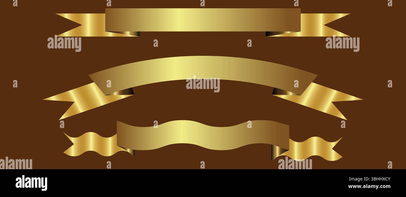Set di icone dorate per il tuo progetto, set di icone facilmente modificabili, vettoriale Illustrazione Vettoriale