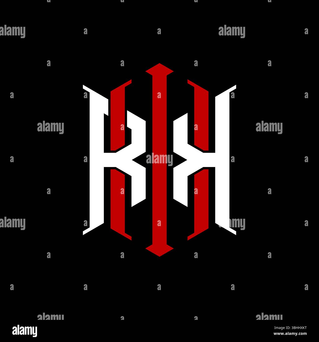 Logo monogramma iniziale con rettangolo geometrico moderno design elegante con sfondo isolato, logo minimalista in stile geometrico. Illustrazione Vettoriale
