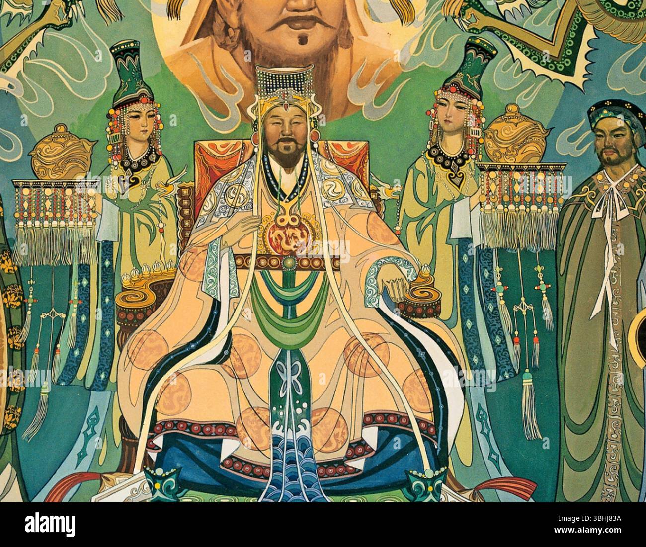 GENGIS KHAN (1162-1227), il più feroce Khan dell'Impero mongolo Foto Stock