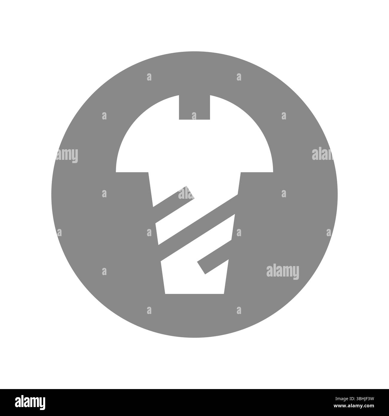 Icona del dispositivo di fissaggio a vite. Utensile vettoriale di riparazione e fissaggio di chiodi o dadi. Illustrazione Vettoriale