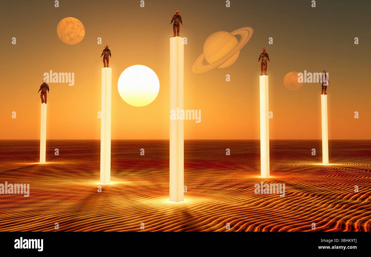 Ascensori spaziali Foto Stock