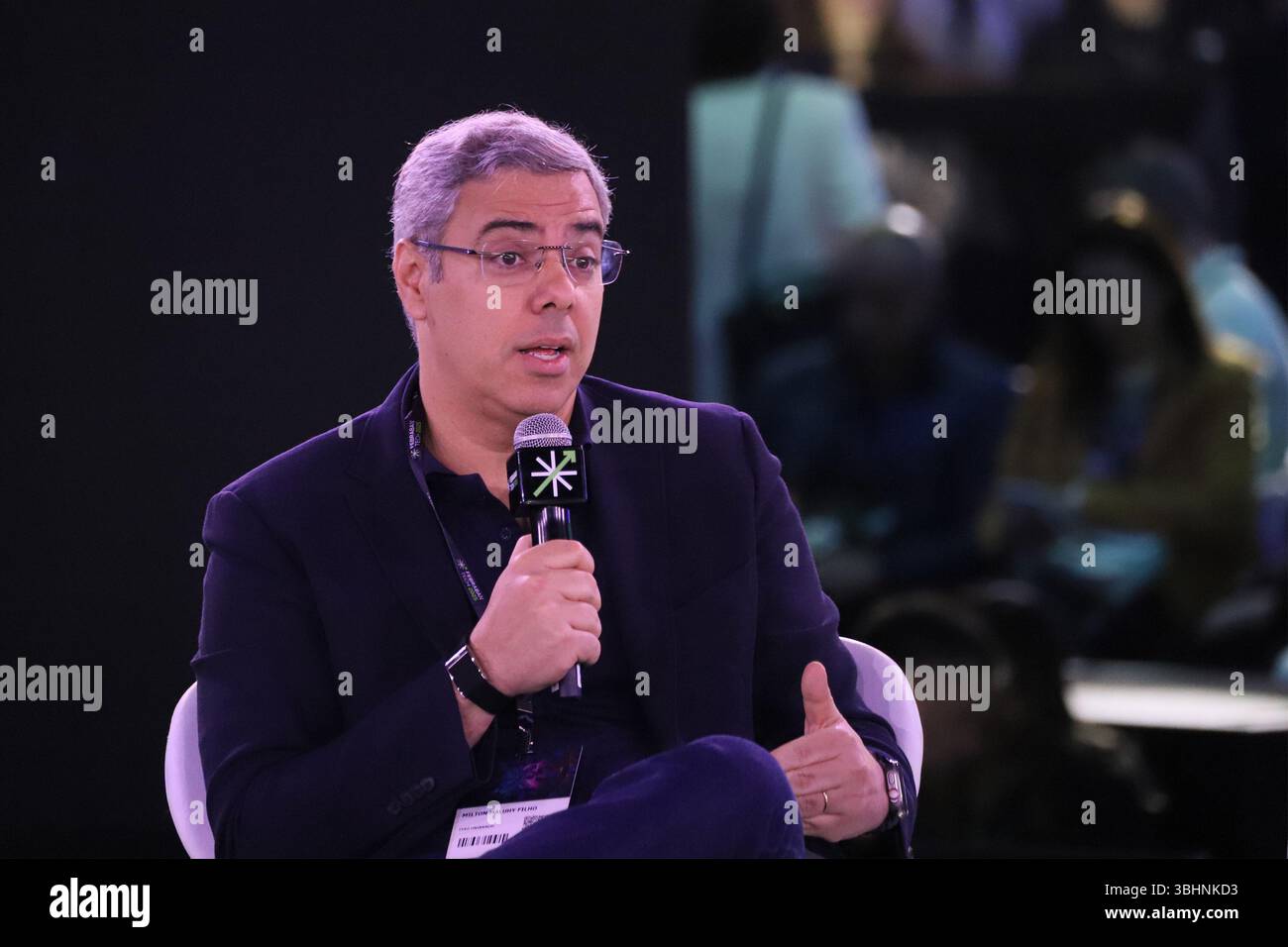 Milton Maluhy Filho, CEO di Itaú Unibanco, durante il febbraio 2025, presso il Transamérica Expo Center, nel sud della città, martedì 10. Crediti: Brasile Photo Press/Alamy Live News Foto Stock