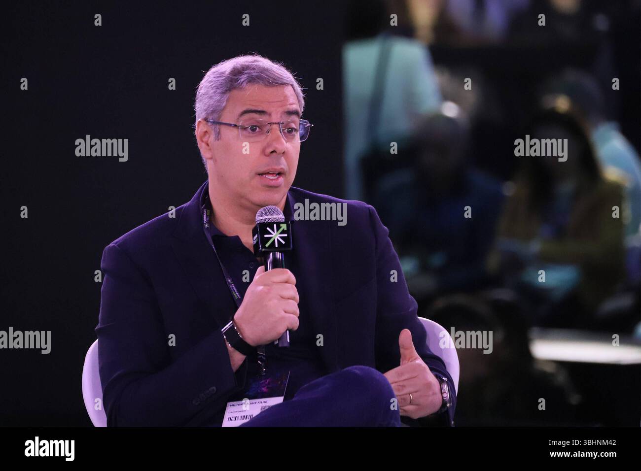 February Tech 2025 Milton Maluhy Filho, CEO di Itau Unibanco, durante February Tech 2025, presso il TransamÃ rica Expo Center, nel sud della città, martedì 10. Soo PAULO TransamÃ rica Expo Center Soo PAULO BRASILE Copyright: XCHARLESxSHOLLx Foto Stock