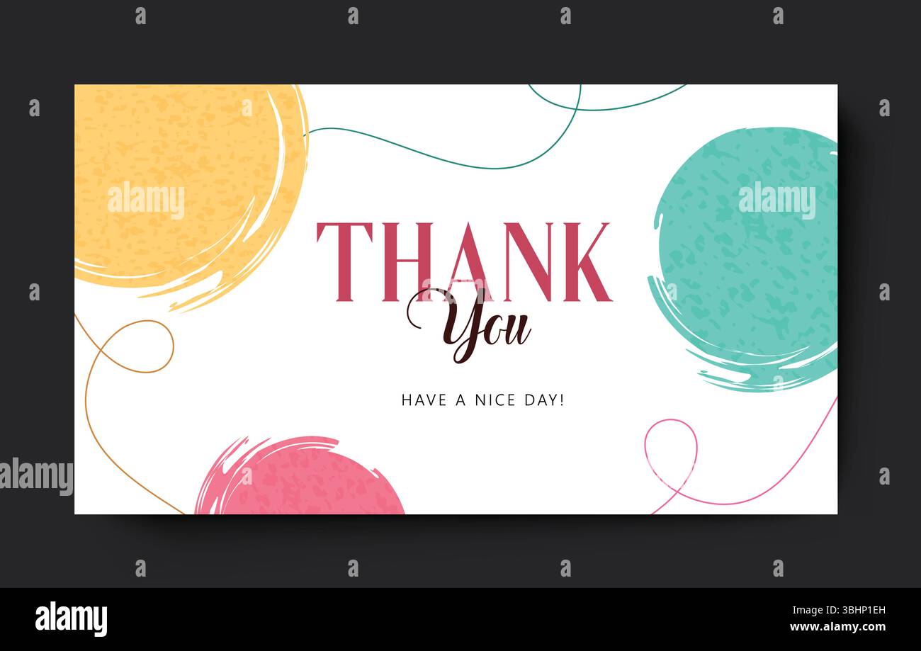 Sfondo della clipart del biglietto di auguri. Grazie calligrafia e clip art per ringraziamento, apprezzamento, riconoscimento e shopping card Illustrazione Vettoriale