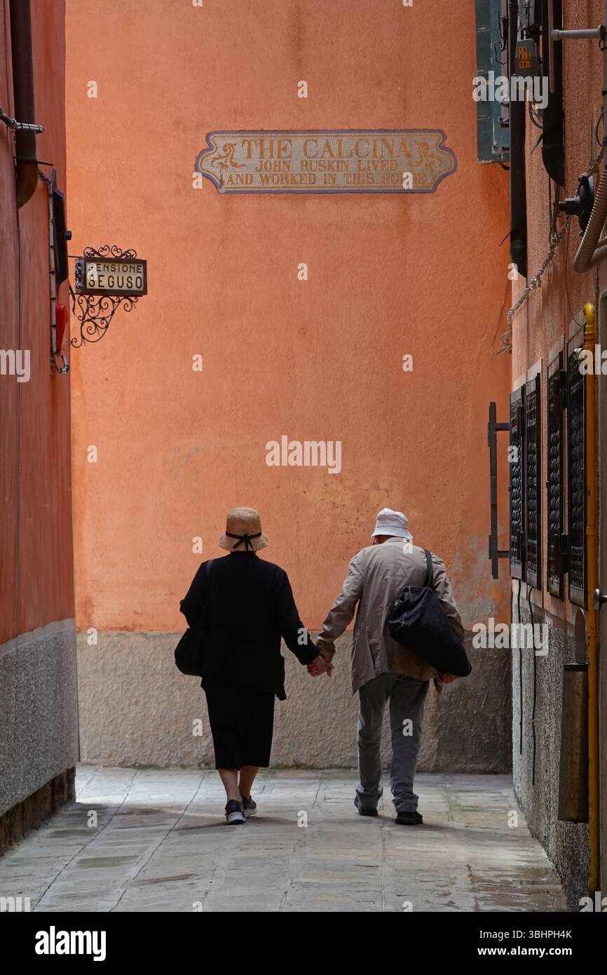 Venedig, altes Ehepaar // Venezia, coppia vecchia Foto Stock