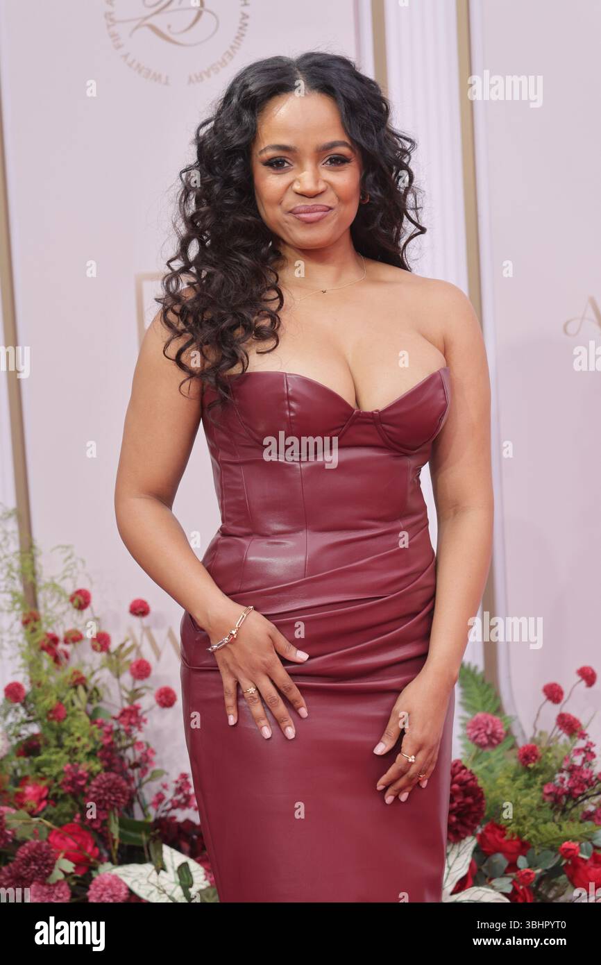 Kyla Pratt partecipa ai BET Awards 2025 al Peacock Theater. Foto Stock