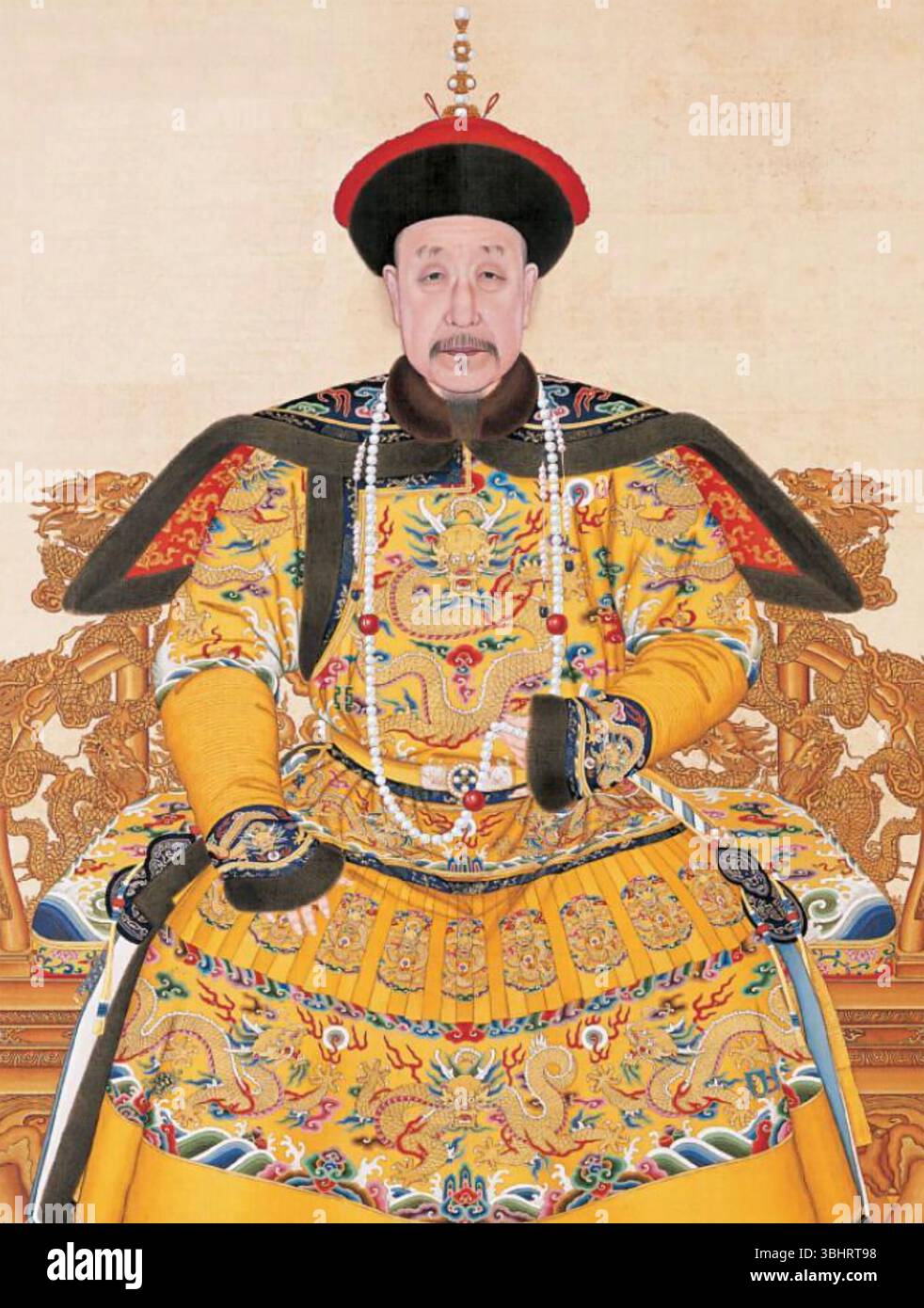 QIANLONG (1711-1799) quinto imperatore della dinastia Qing Foto Stock