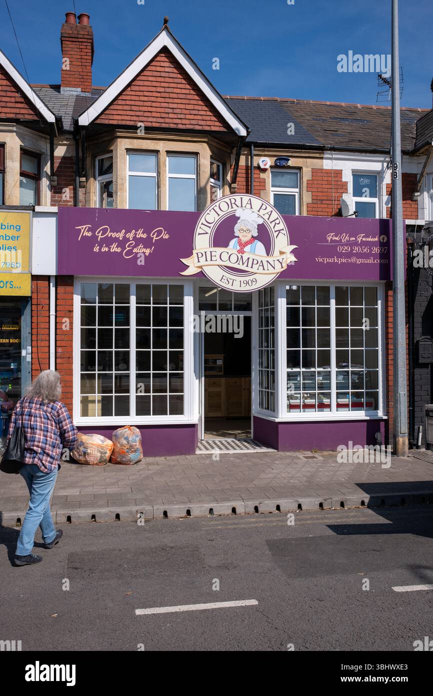 Victoria Park Pie Company a Cardiff, Galles del Sud Foto Stock