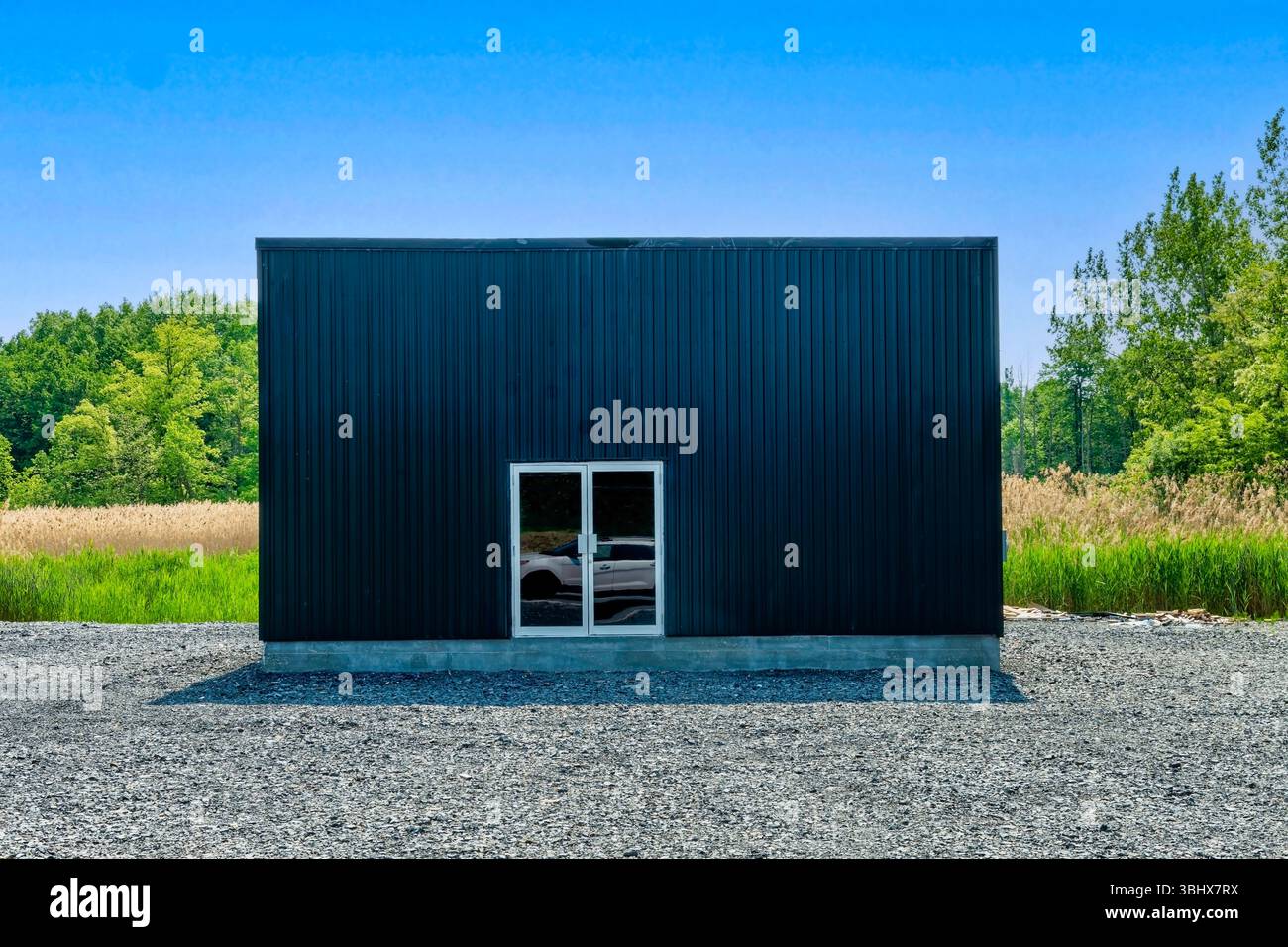 Sito del Black Building Foto Stock