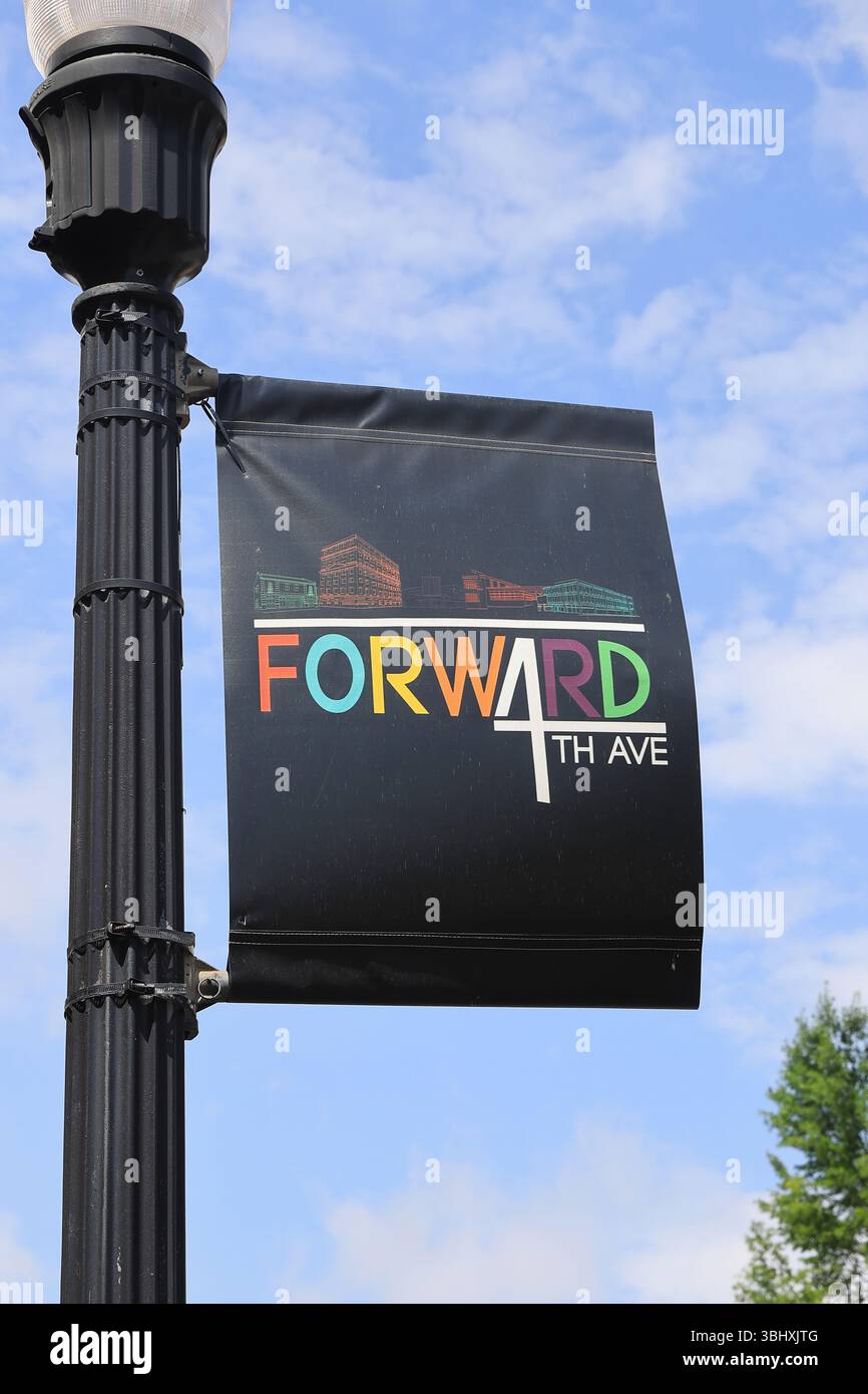 Fourth Avenue Historic District a Birmingham, Alabama. Dopo il 1900 le leggi sulla segregazione Jim Crow hanno costretto la comunità degli affari neri in quest'area, Foto Stock