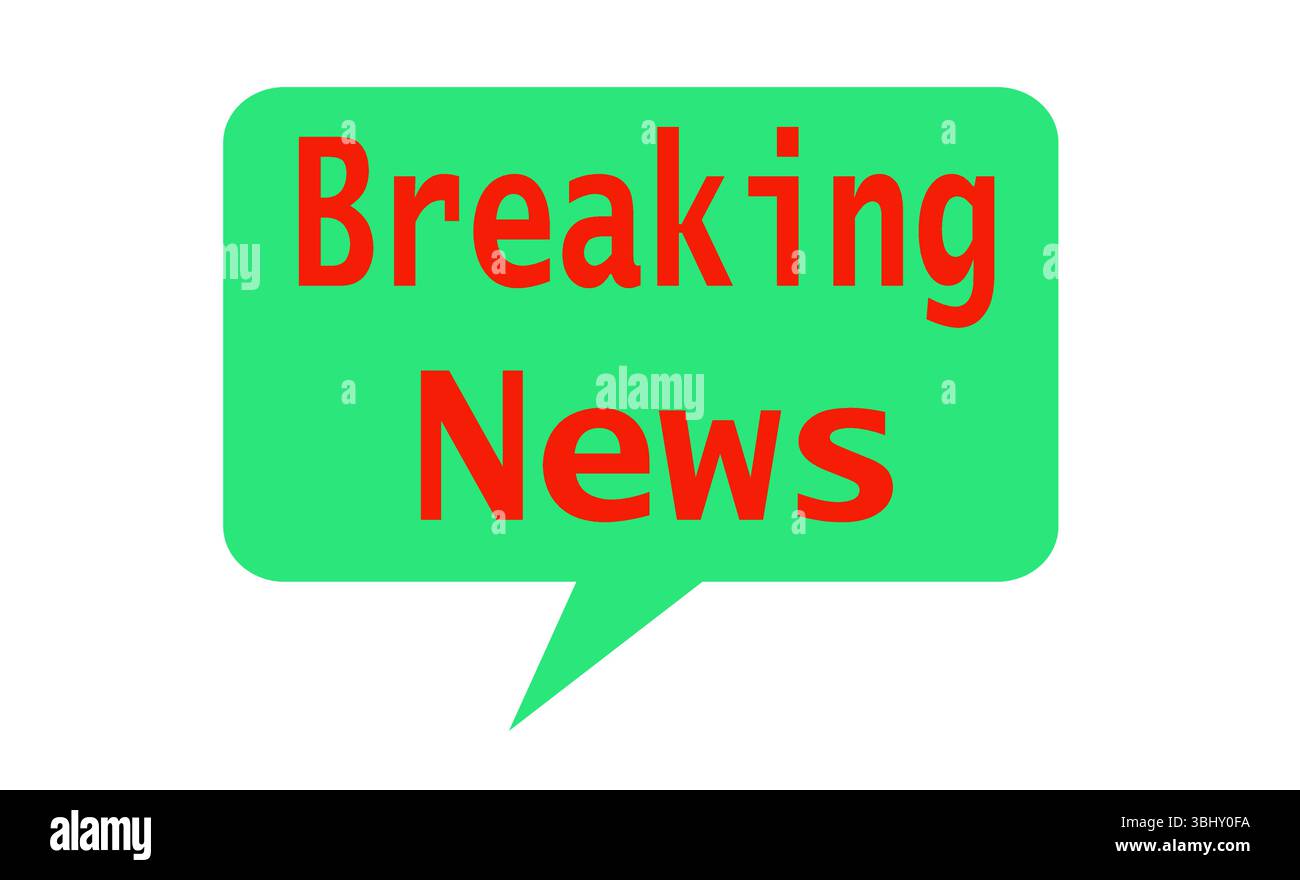 Ultime notizie testo in rosso su verde illustrazione vettoriale bolla Illustrazione Vettoriale