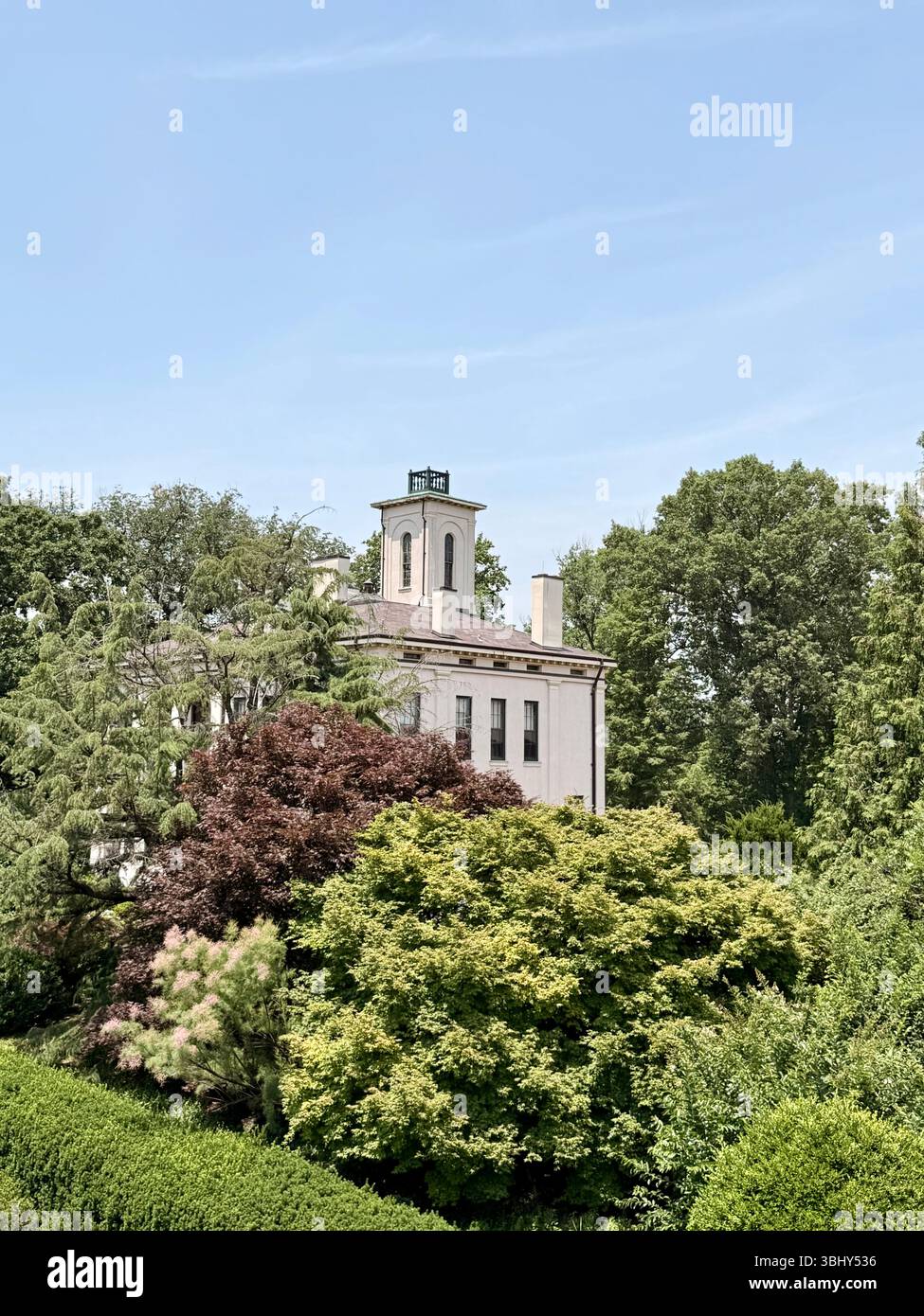 Tower Grove House, la casa di Henry Shaw, creatore del Missouri Botanical Garden, St. Louis - Immagine stock catturata con smartphone