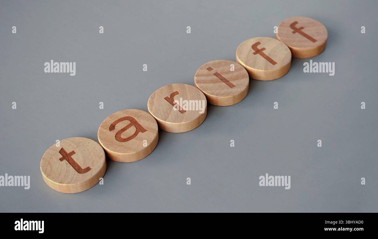 Business e finanza. Alfabeto della tariffa per parola. Foto Stock