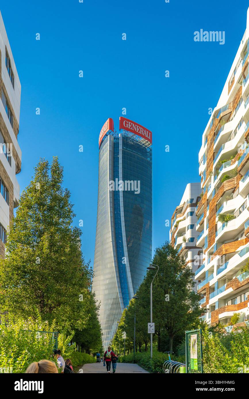 La Torre generali nel complesso Citylife di Milano. Foto Stock