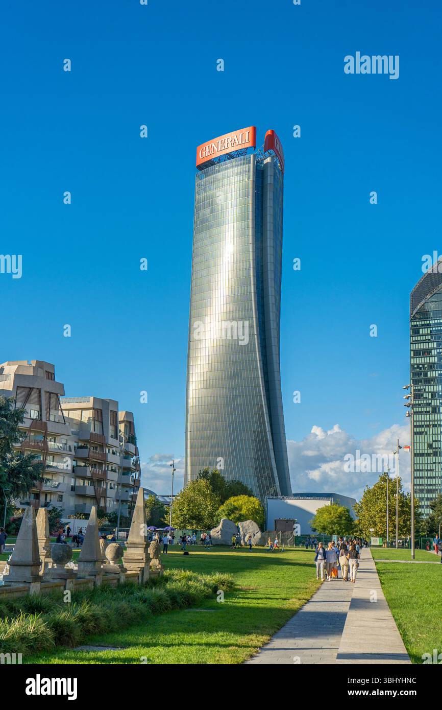 La Torre generali nel complesso Citylife di Milano. Foto Stock