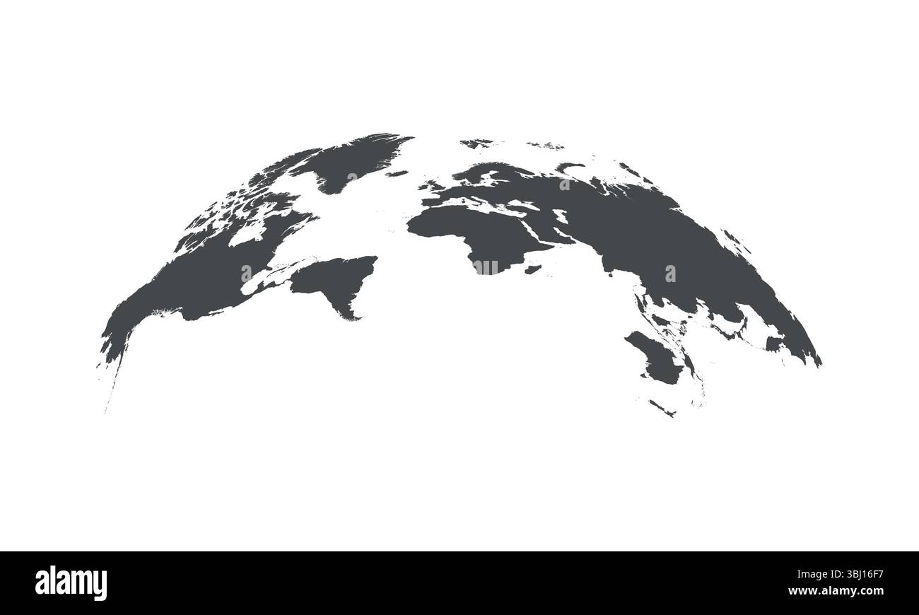 Mappa del mondo su sfondo bianco. Illustrazione Vettoriale