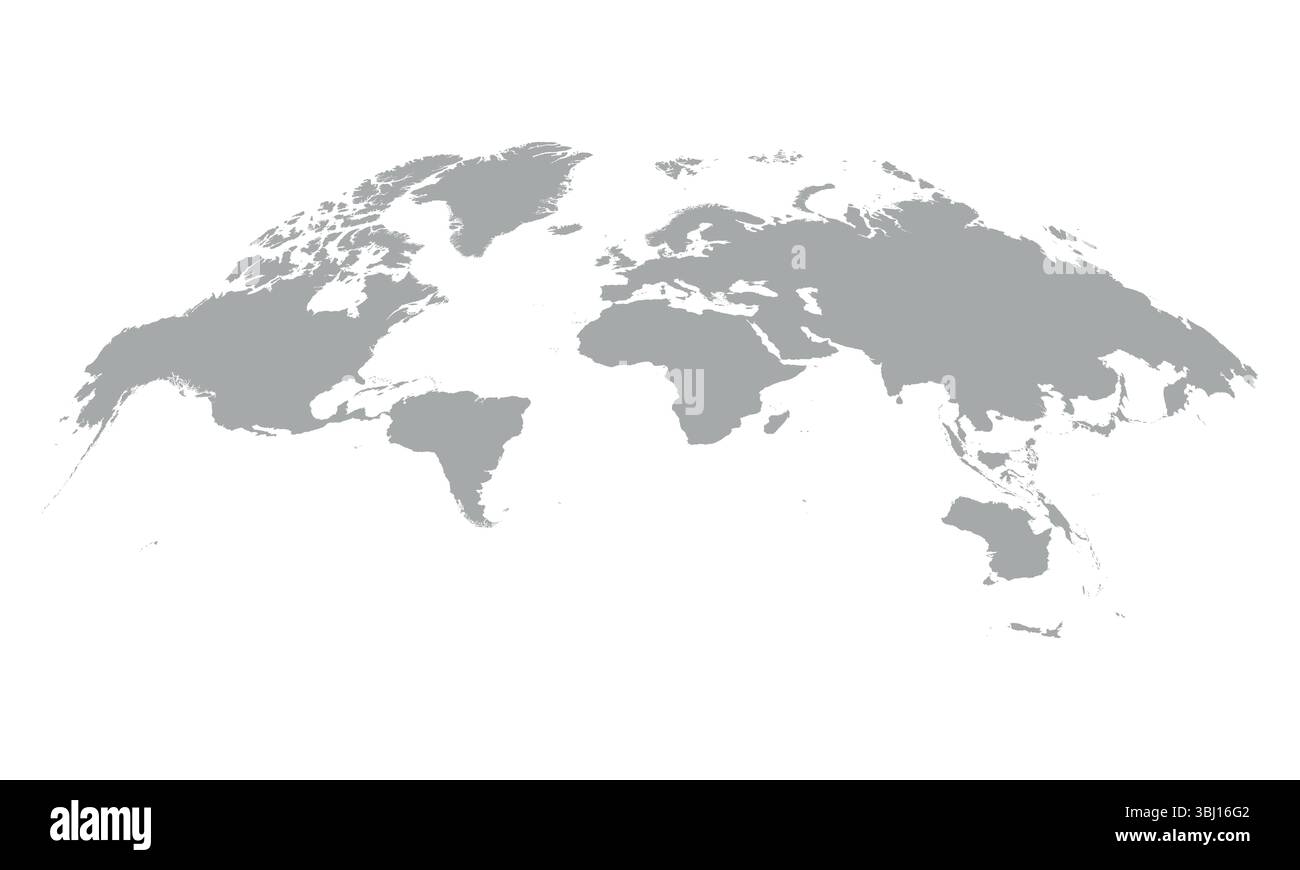 Mappa del mondo su sfondo bianco. Illustrazione Vettoriale