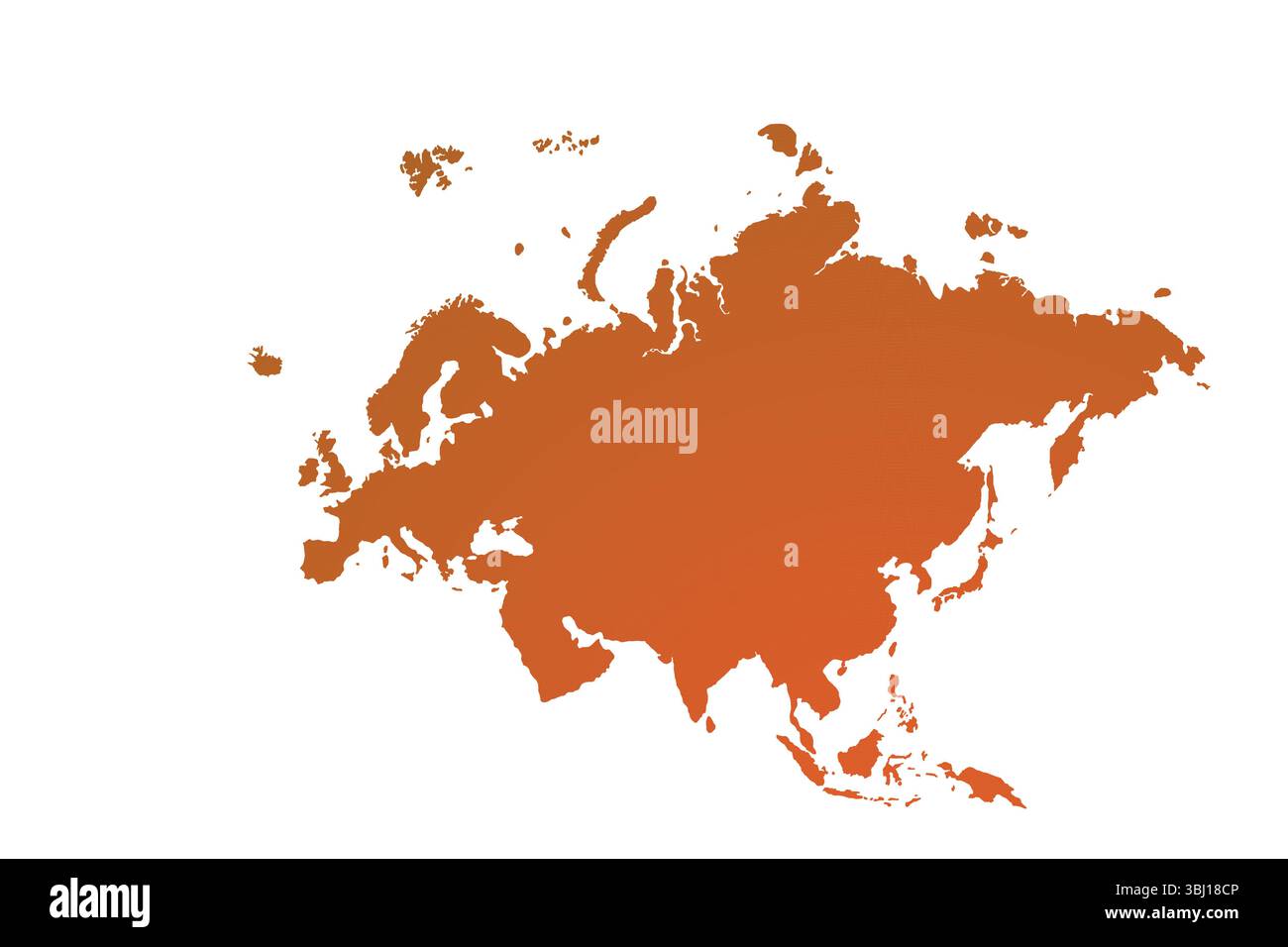 Mappa dell'Eurasia, insegna silhouette. Mappa del mondo Globe. Illustrazione vettoriale isolata su sfondo trasparente. Europa e Asia Illustrazione Vettoriale