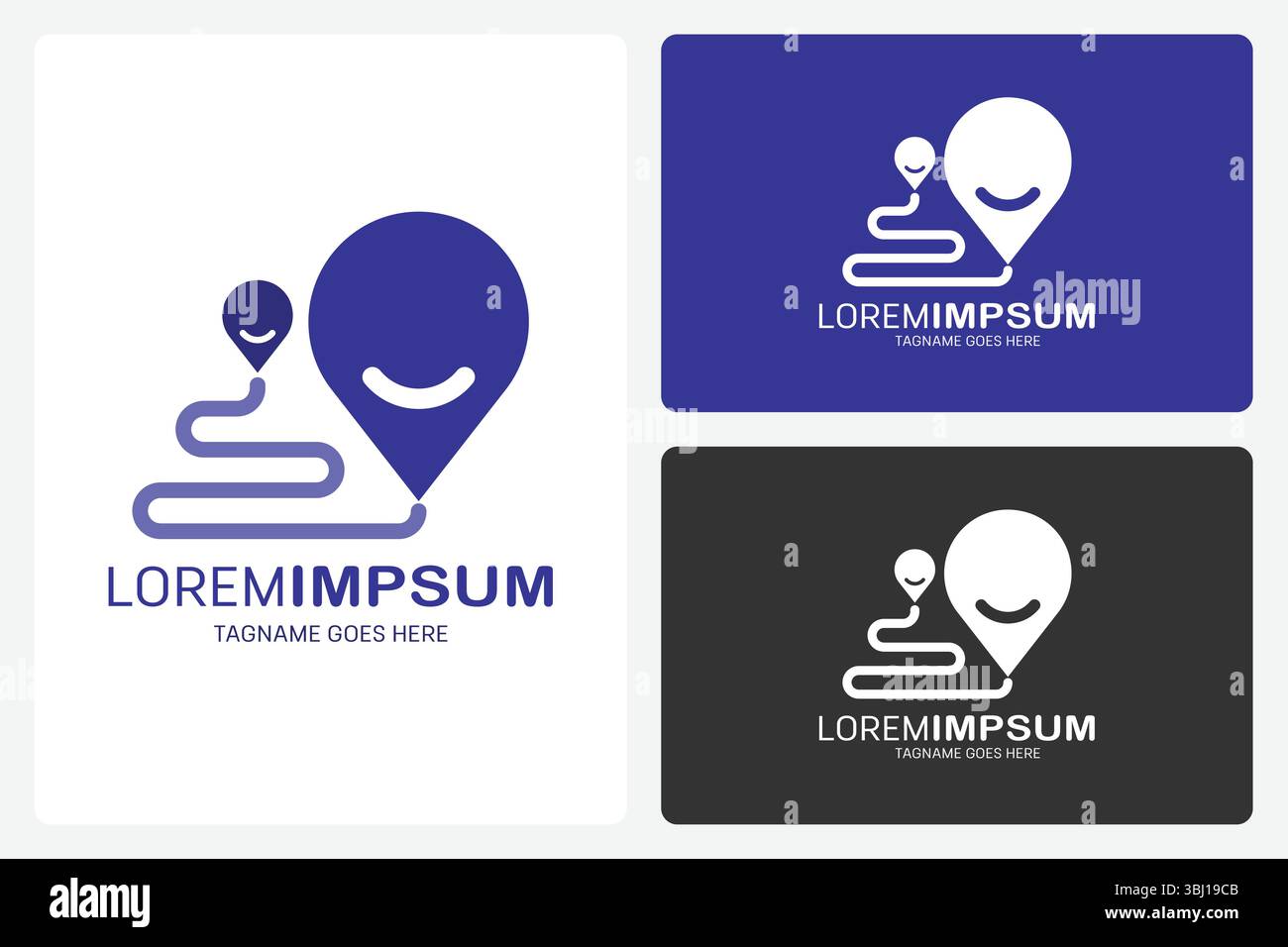 Modello di logo per il servizio di consegna P2P. Questo logo rappresenta un servizio di consegna peer-to-peer. Illustrazione Vettoriale