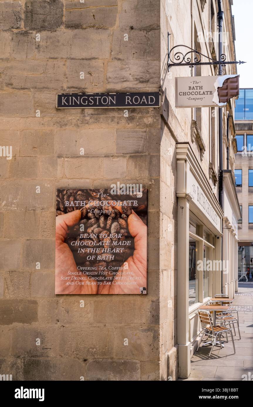 Negozio di cioccolato all'angolo di Kingston Road, Bath Somerset Foto Stock