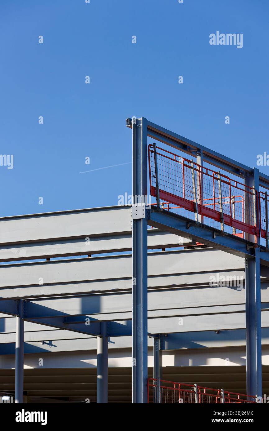 Centro civico Radcliffe, telaio in acciaio in costruzione a Greater manchester, regno unito Foto Stock
