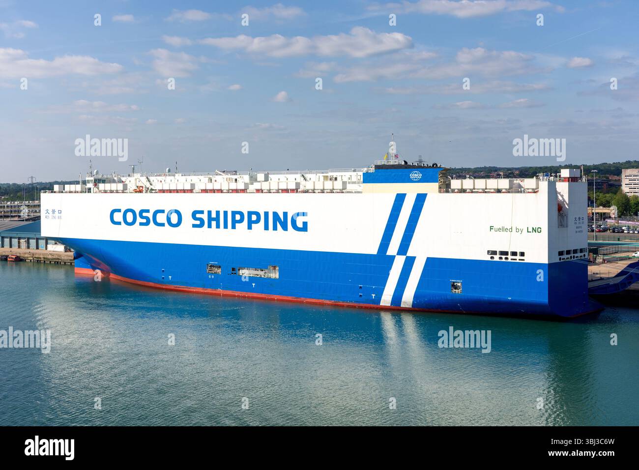 Cosco Shipping Automotive Vehicle Carrier (PCTC) attraccata nel porto di Southampton, Southampton, Hampshire, Inghilterra, Regno Unito Foto Stock