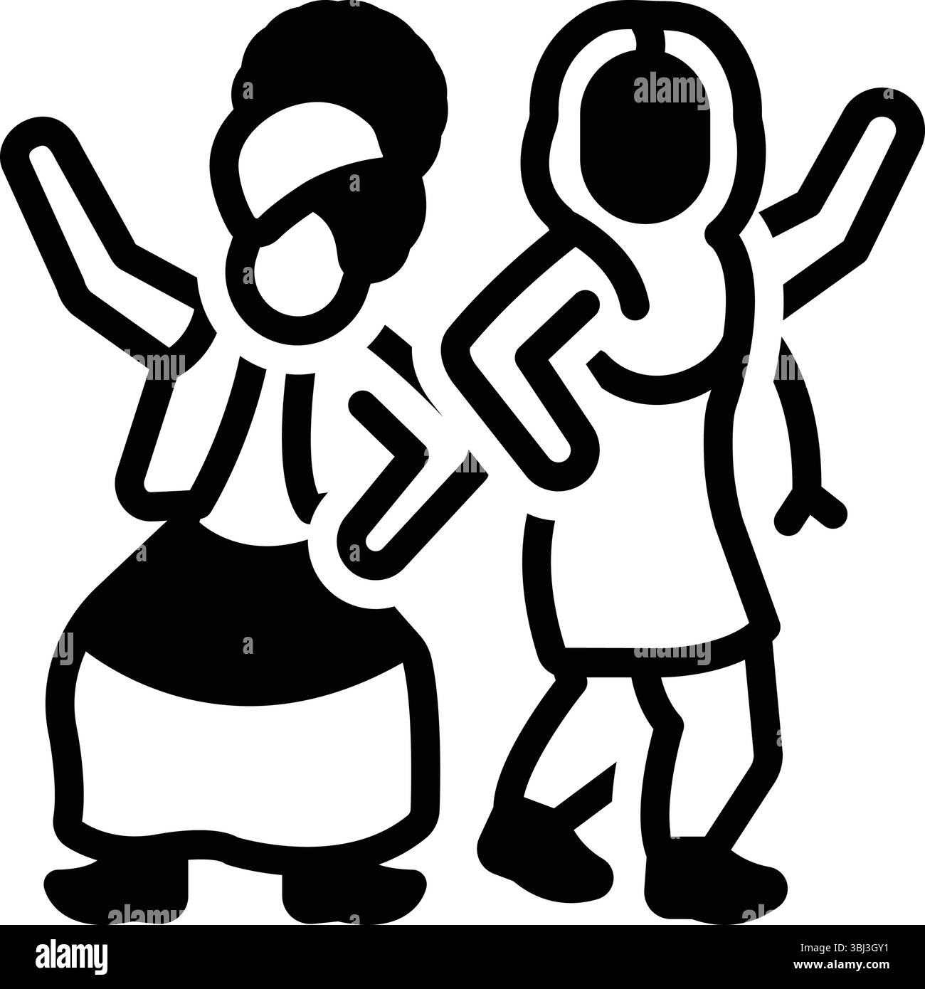 Icona per bhangra dance, bhangra Illustrazione Vettoriale